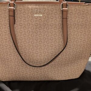 Guess Beige Monogram Tote